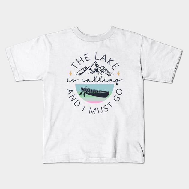 the lake is calling Kids T-Shirt by lumenoire